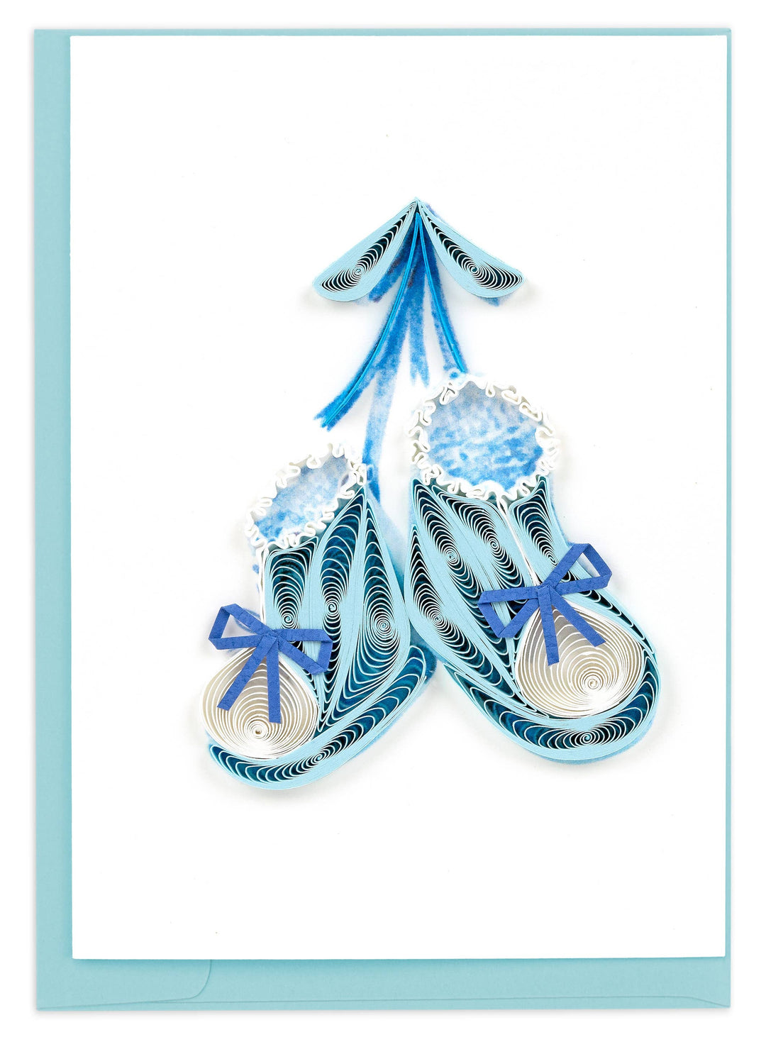 Blue Baby Booties Mini Quilling Card / Gift Enclosure