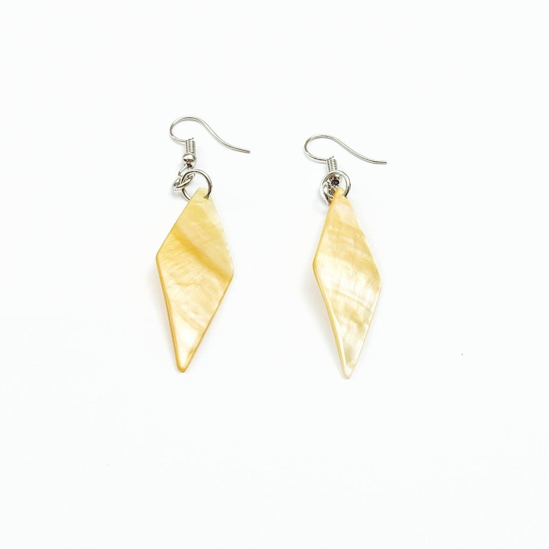 Mother of Pearl Orilla Golden Yellow Earrings