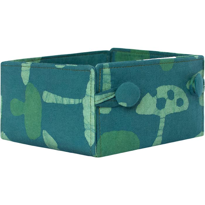 Button Basket Mini Green Mushrooms