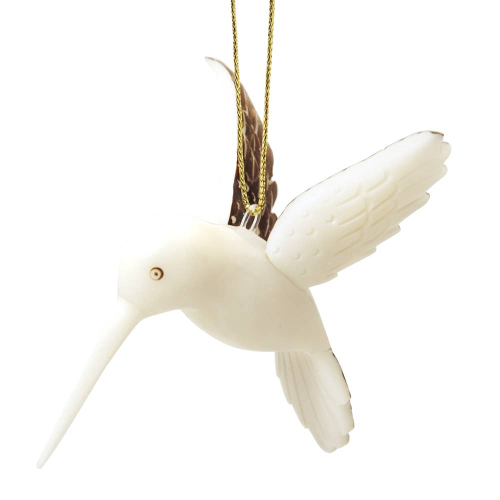 Tagua Hummingbird Ornament