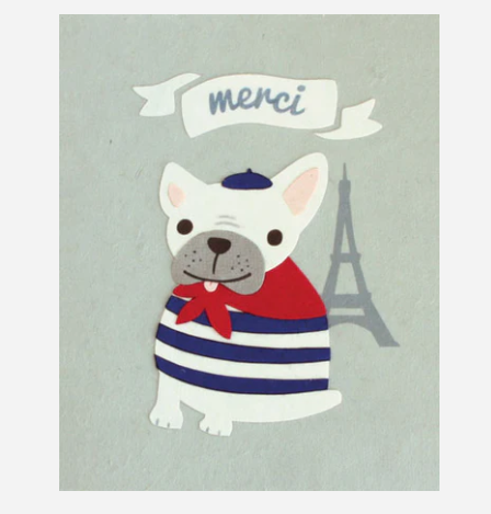 Merci Bulldog Greeting Card