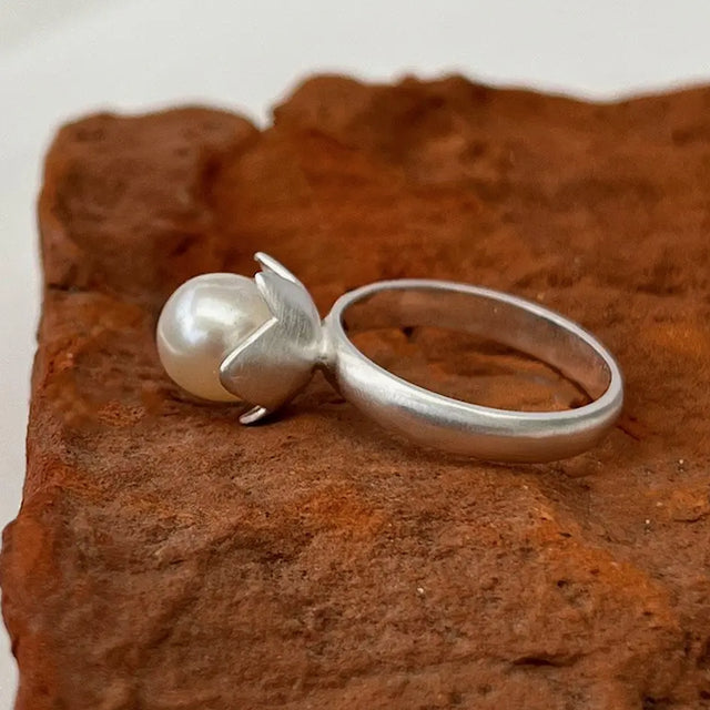 Blossom Ring - Pearl & Sterling Silver