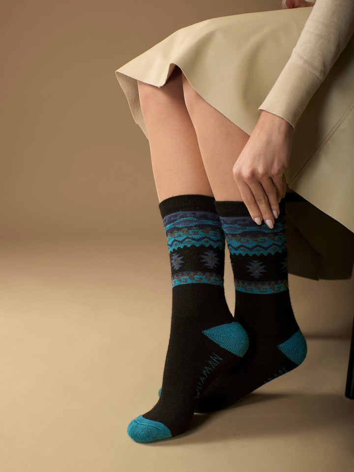 Southwest Alpaca Socks | Light Cushion Socks | Crew Socks