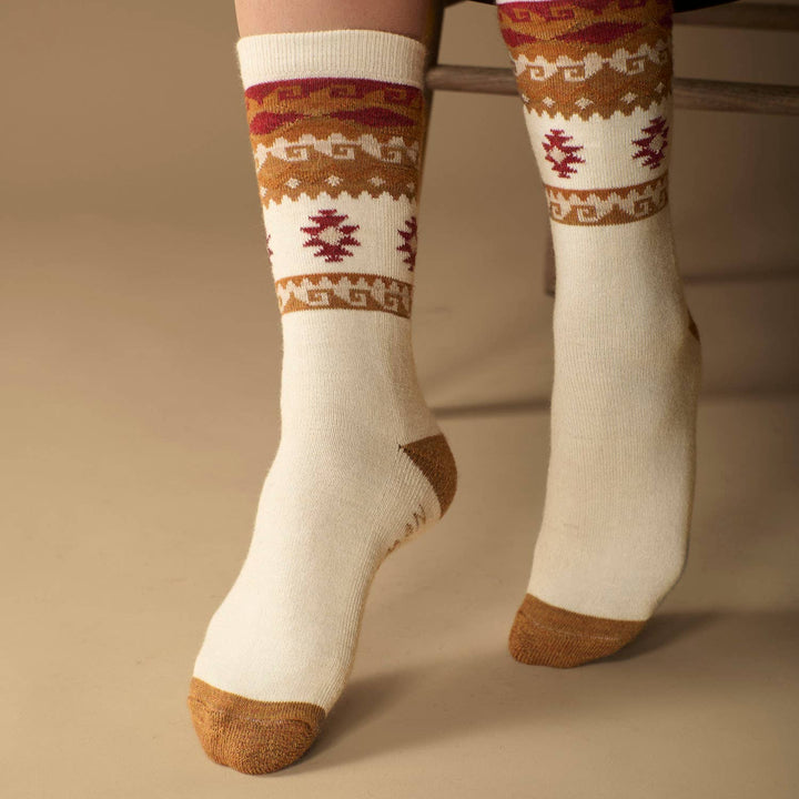 Southwest Alpaca Socks | Light Cushion Socks | Crew Socks