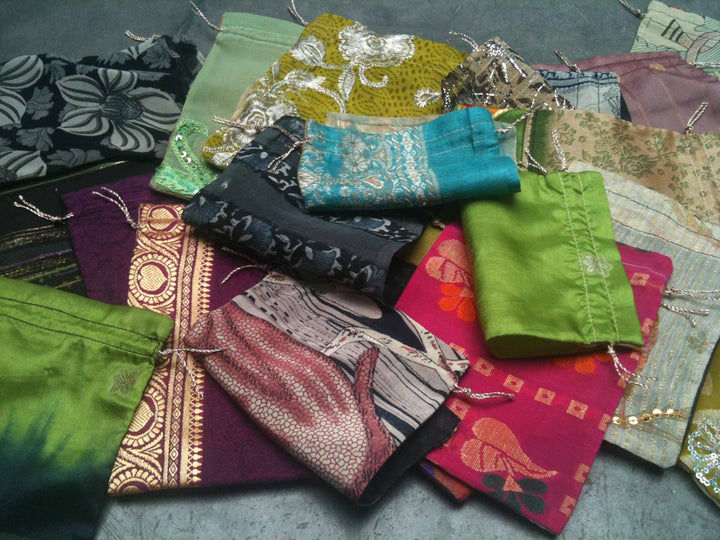 Upcycled Sari Gift Bag - Large