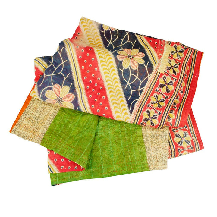 Upcycled Sari Cotton Throw 84"x38" Assorted