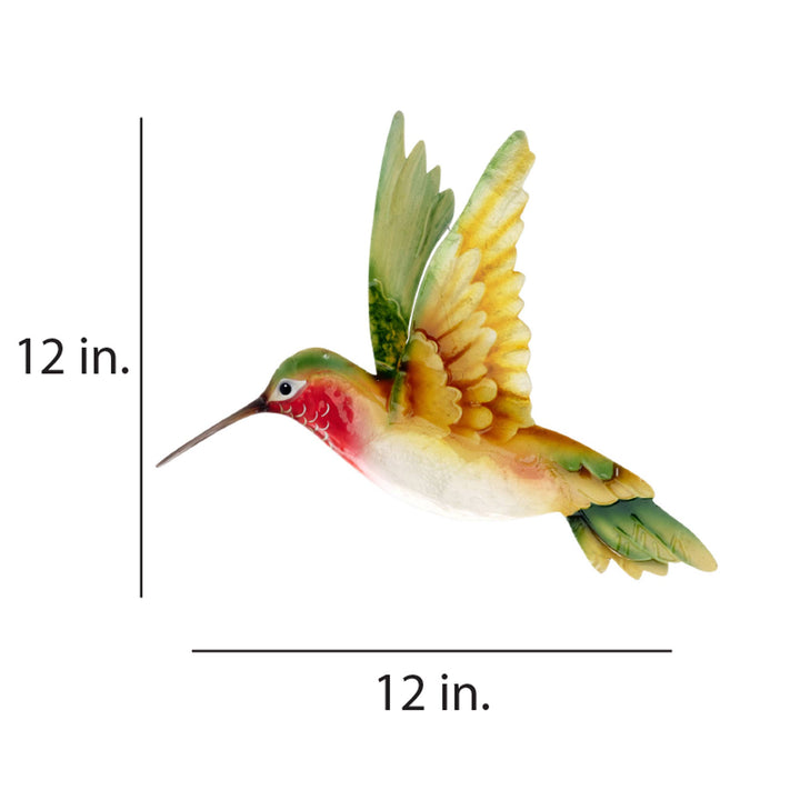Hummingbird Capiz Wall Decor Yellow And Green