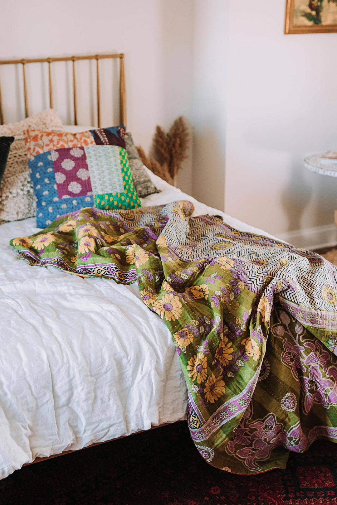 Upcycled Sari Cotton Throw 84"x38" Assorted