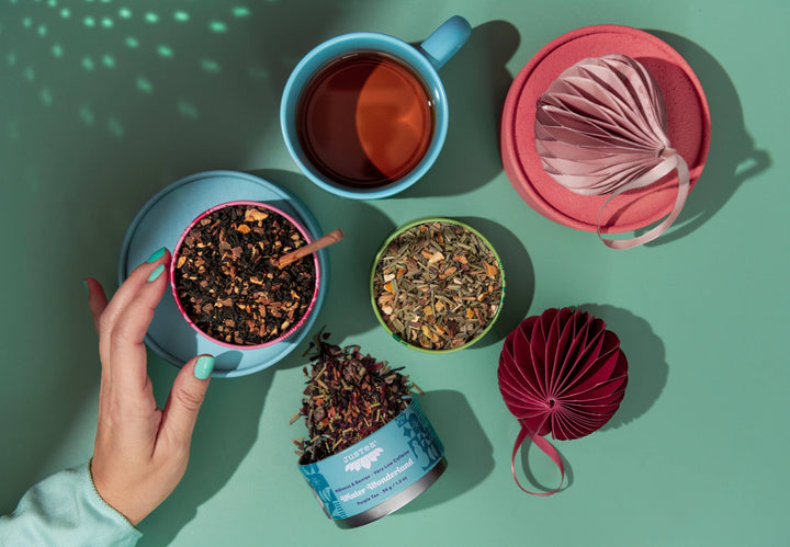 Holiday Loose Leaf Tea Trio Tin & Spoon 3.5oz JusTea