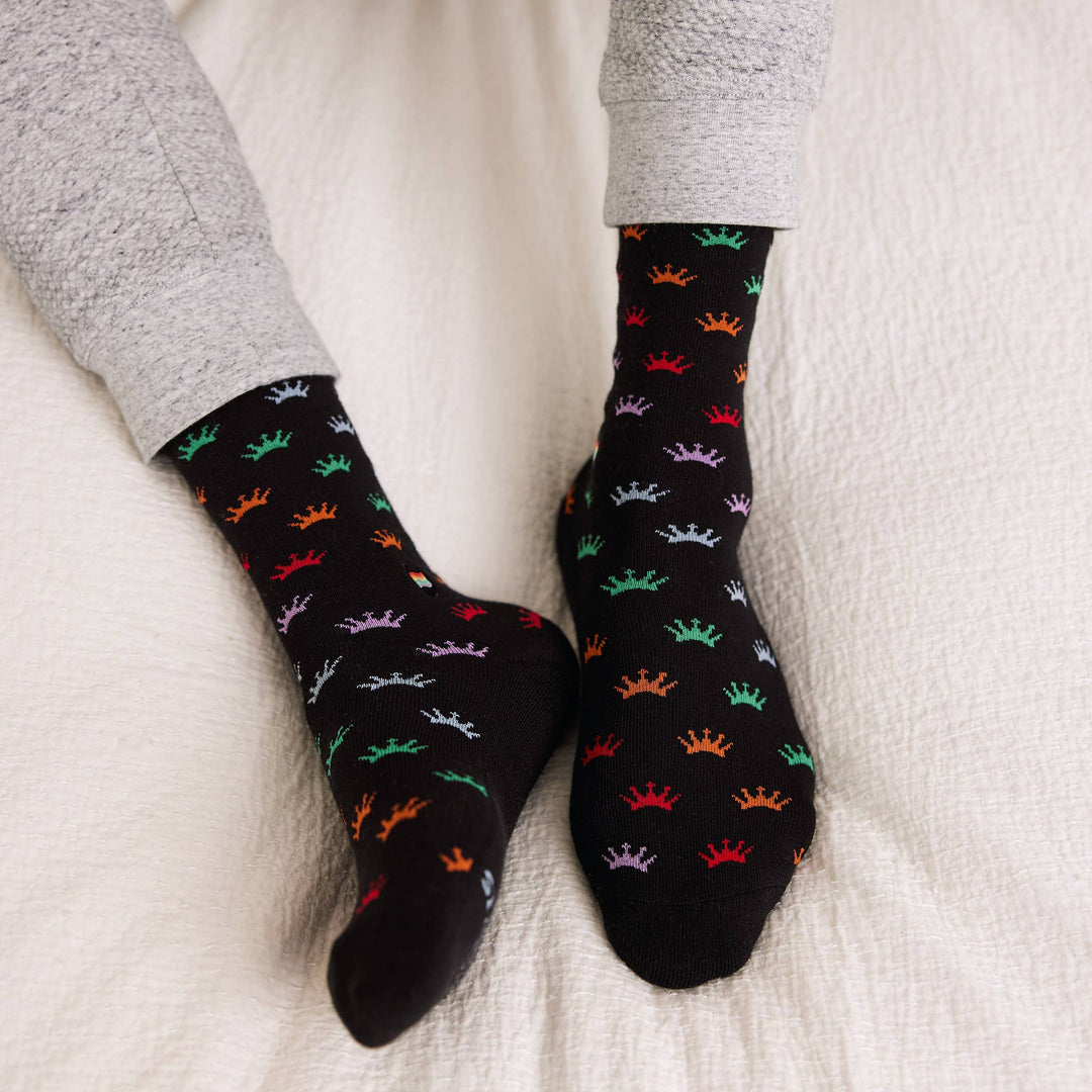 Socks that Save LGBTQ Lives Colorful Crowns Conscious Step