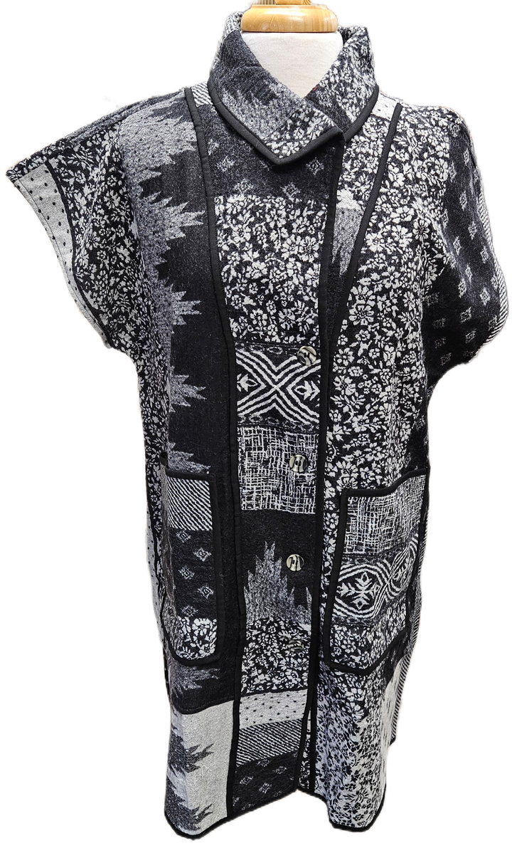 Reversible Merino Wool Khampa Vest