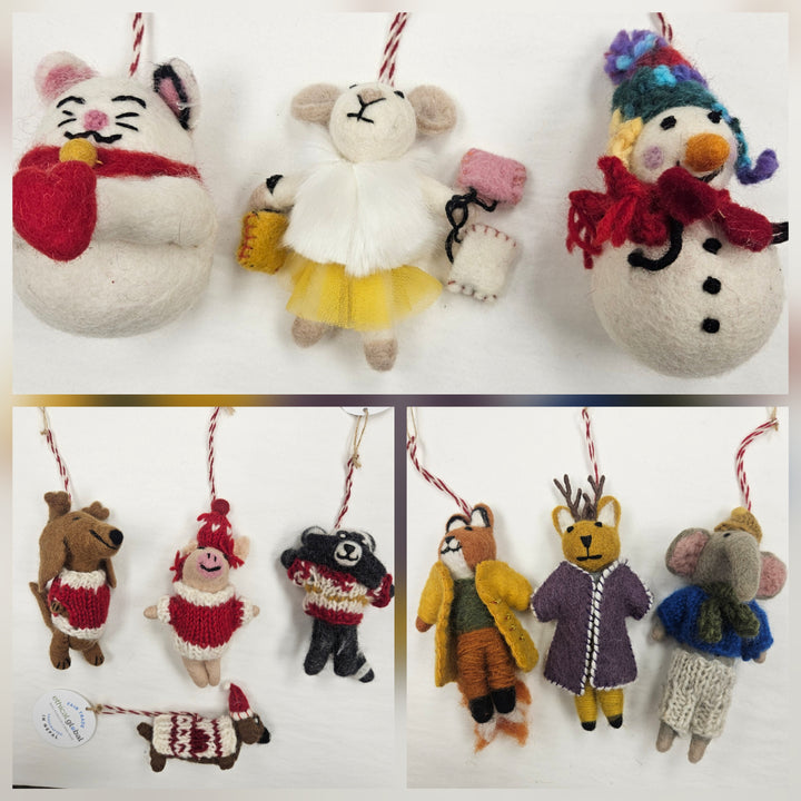 Felted Ornaments from Nepal