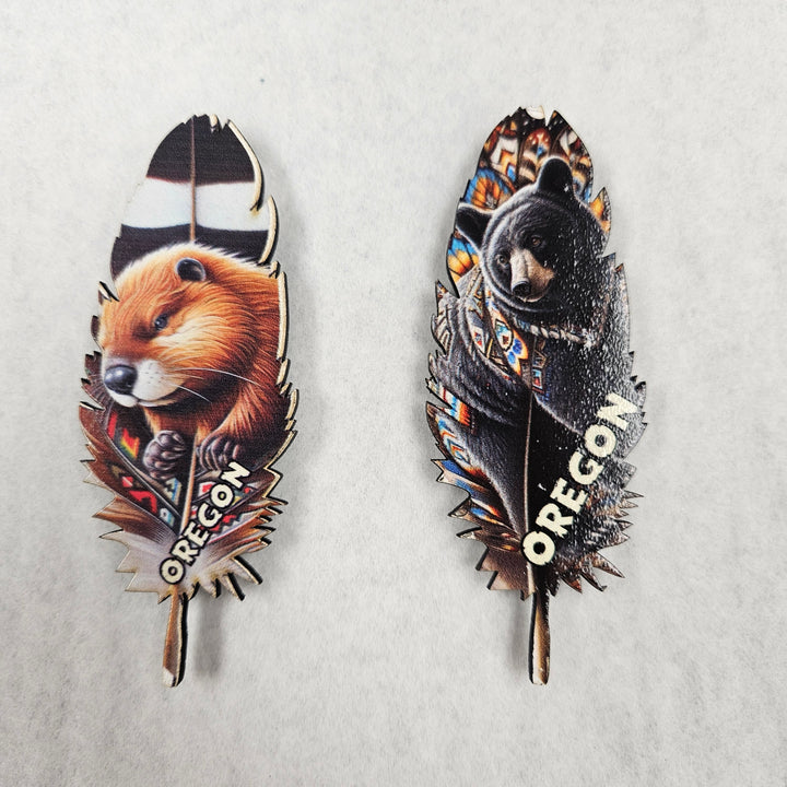 Oregon Feather Magnets Assorted