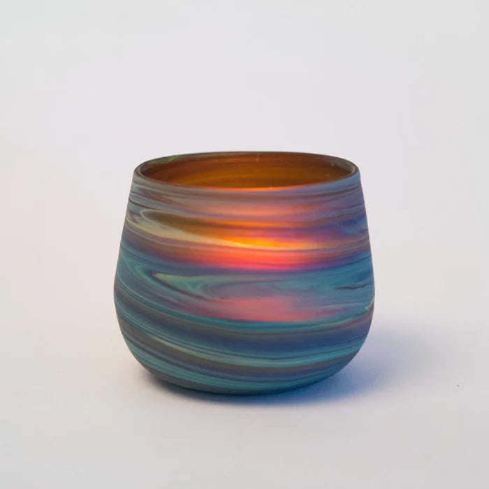 Phoenician Glass Candleholder