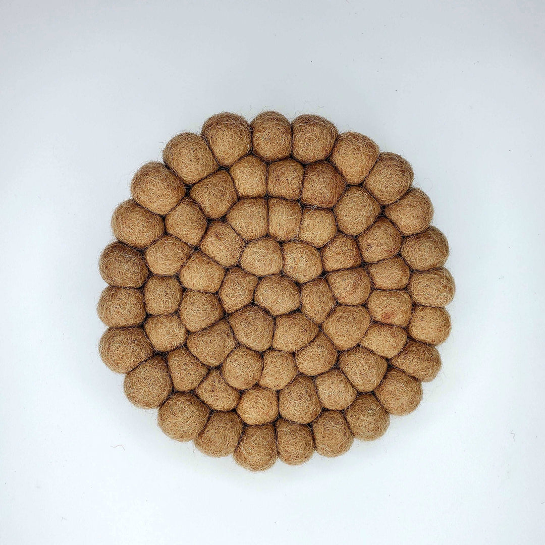 Driftwood Handmade Felt Pom-Pom Coasters