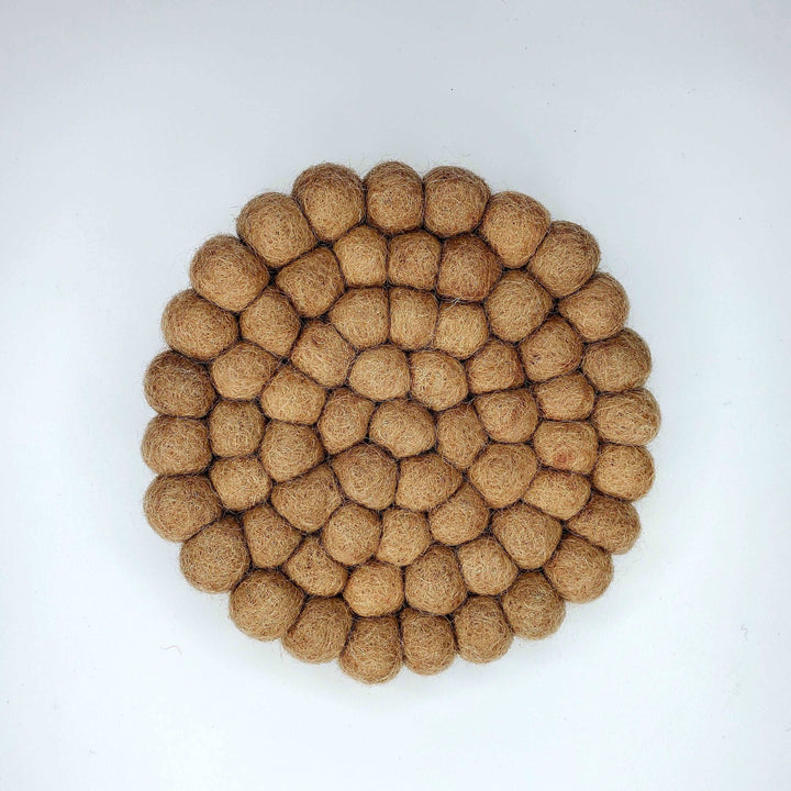 Driftwood Handmade Felt Pom-Pom Coasters