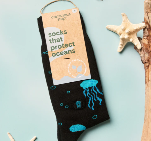 Socks that Protect Oceans Conscious Step - Jellyfish