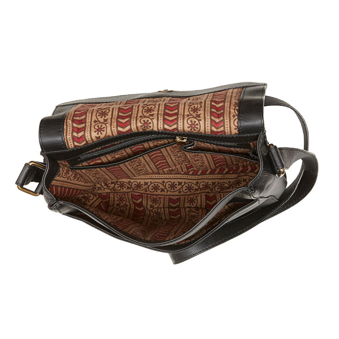 Black Kolkata Crossbody Bag