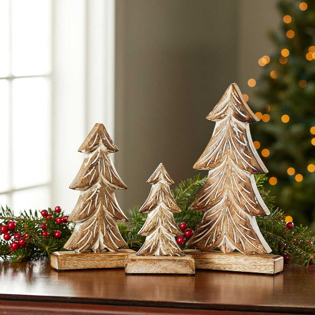 Winter Pine Trees - Set of 3