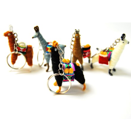 Llama Keychain - Alpaca Wool Assorted Colors