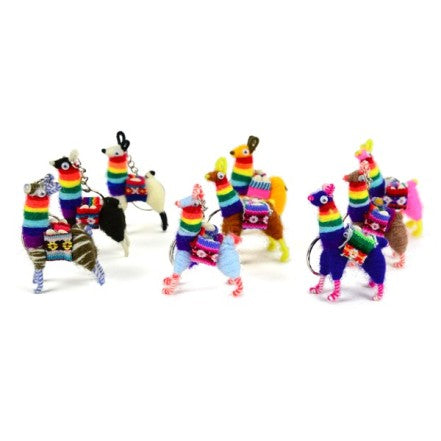 Llama Keychain - Alpaca Wool Assorted Colors