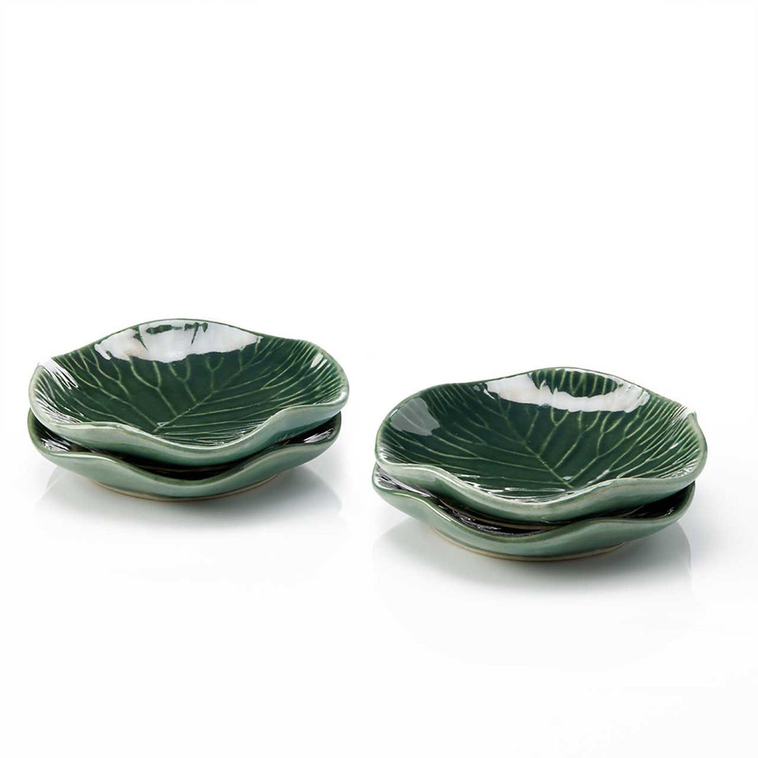 Lotus Leaf Ceramic Appetizer Plate