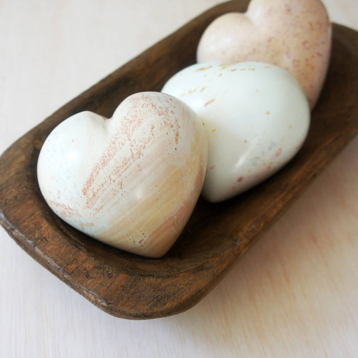 Large Natural Soapstone Heart