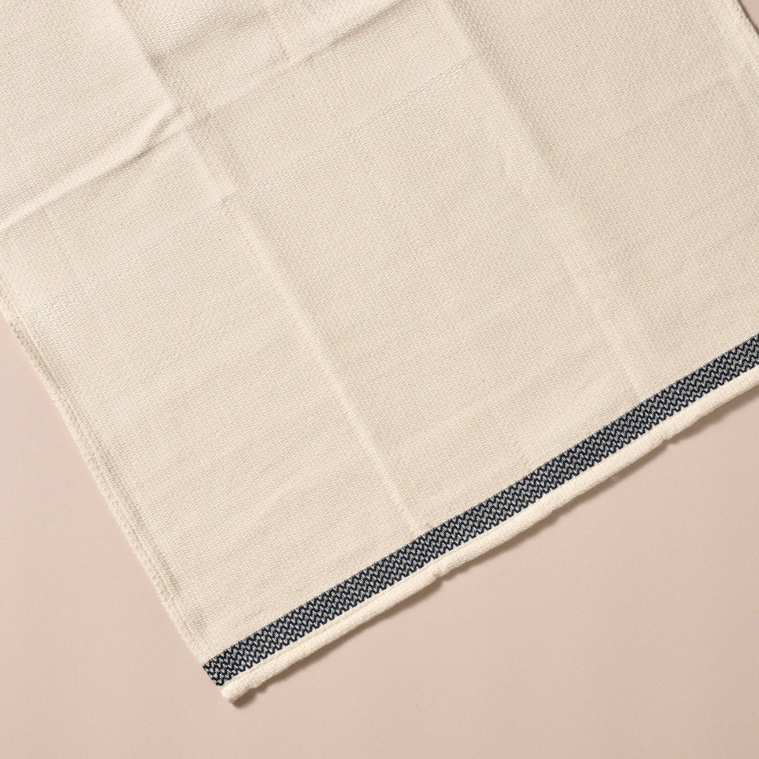 Multi-Striped Cream Black Tea Towel - Set of 2