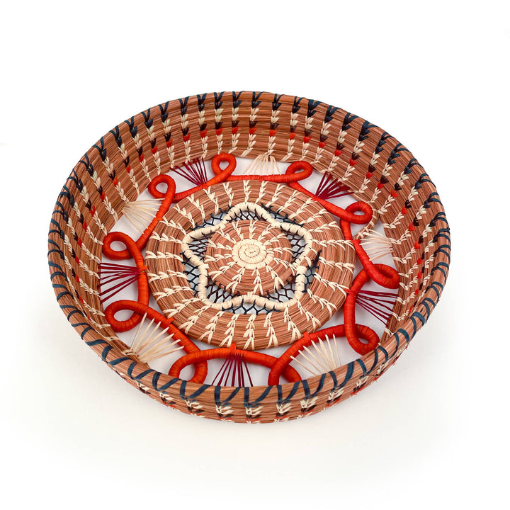 Cristina Orange Pine Needle Basket
