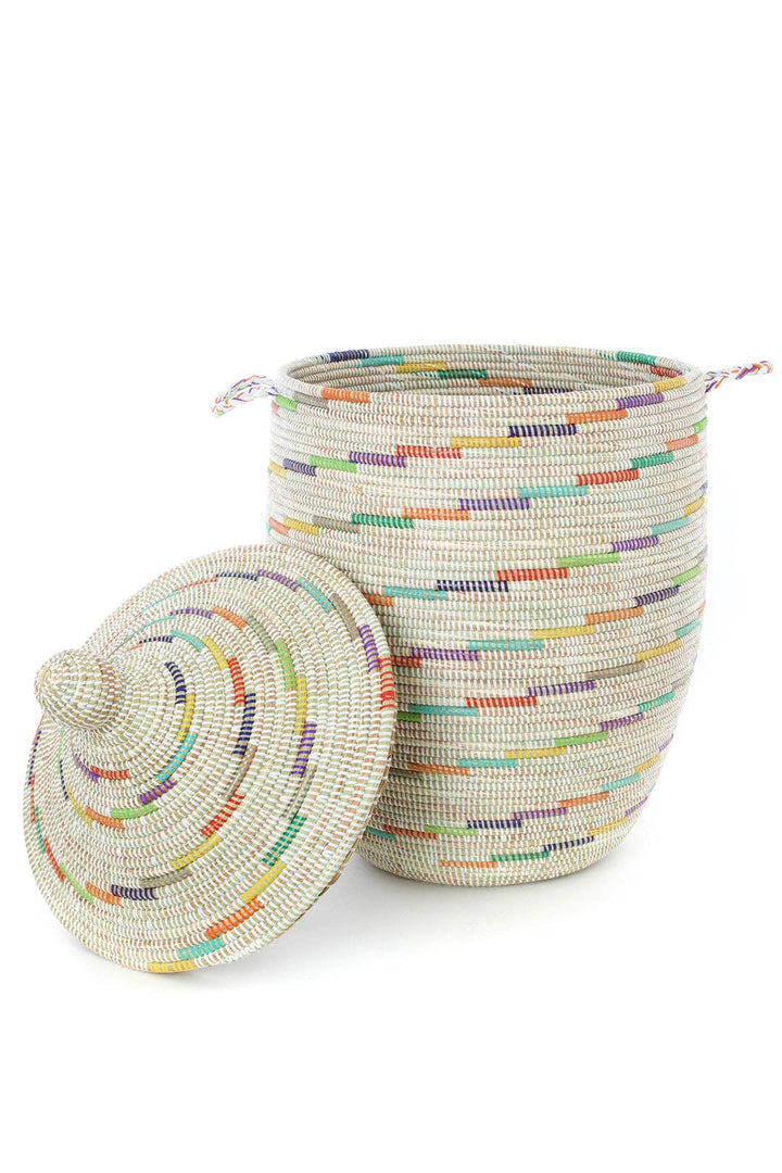 Vanilla Sugar Swirl Large Laundry Hamper Basket