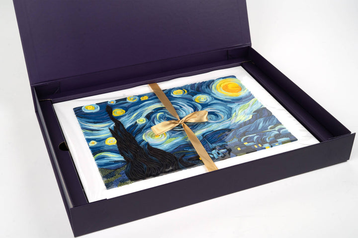 Quilled Starry Night Van Gogh Wall Art - 15 in X 11in