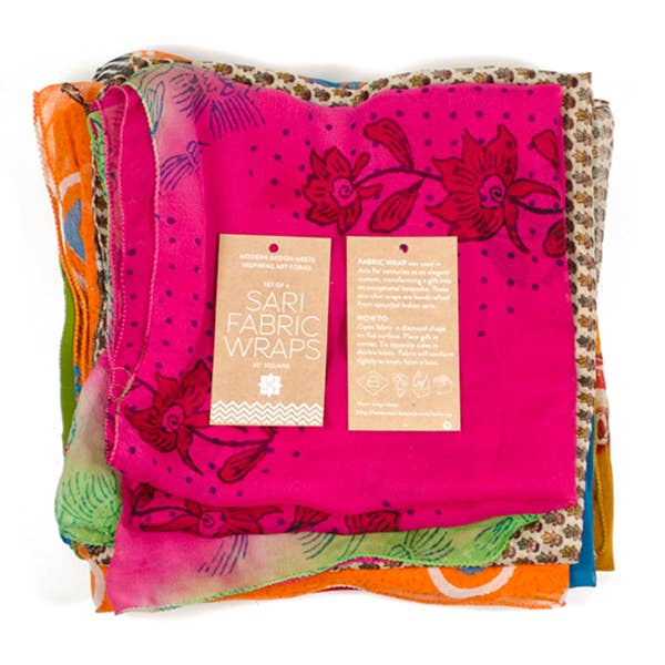 Upcycled Sari Fabric Gift Wrap/Scarf Assorted