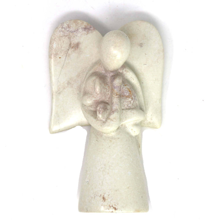 Angel and Dog Soapstone Sculpture