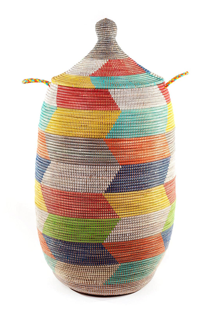 Rainbow Herringbone Storage Basket X-Large