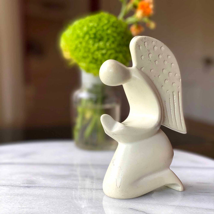 Praying Angel Soapstone Sculpture