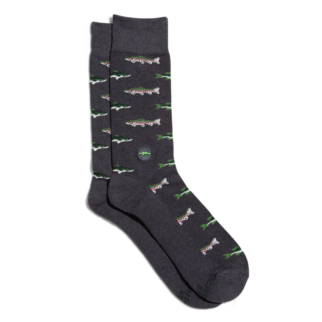Socks that Protect National Parks Gray Fish Conscious Step