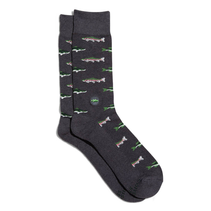 Socks that Protect National Parks Gray Fish Conscious Step