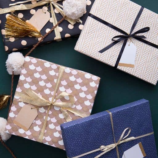 Recycled Paper Gift Wrap Single Rolls-Assorted Eco Friendly