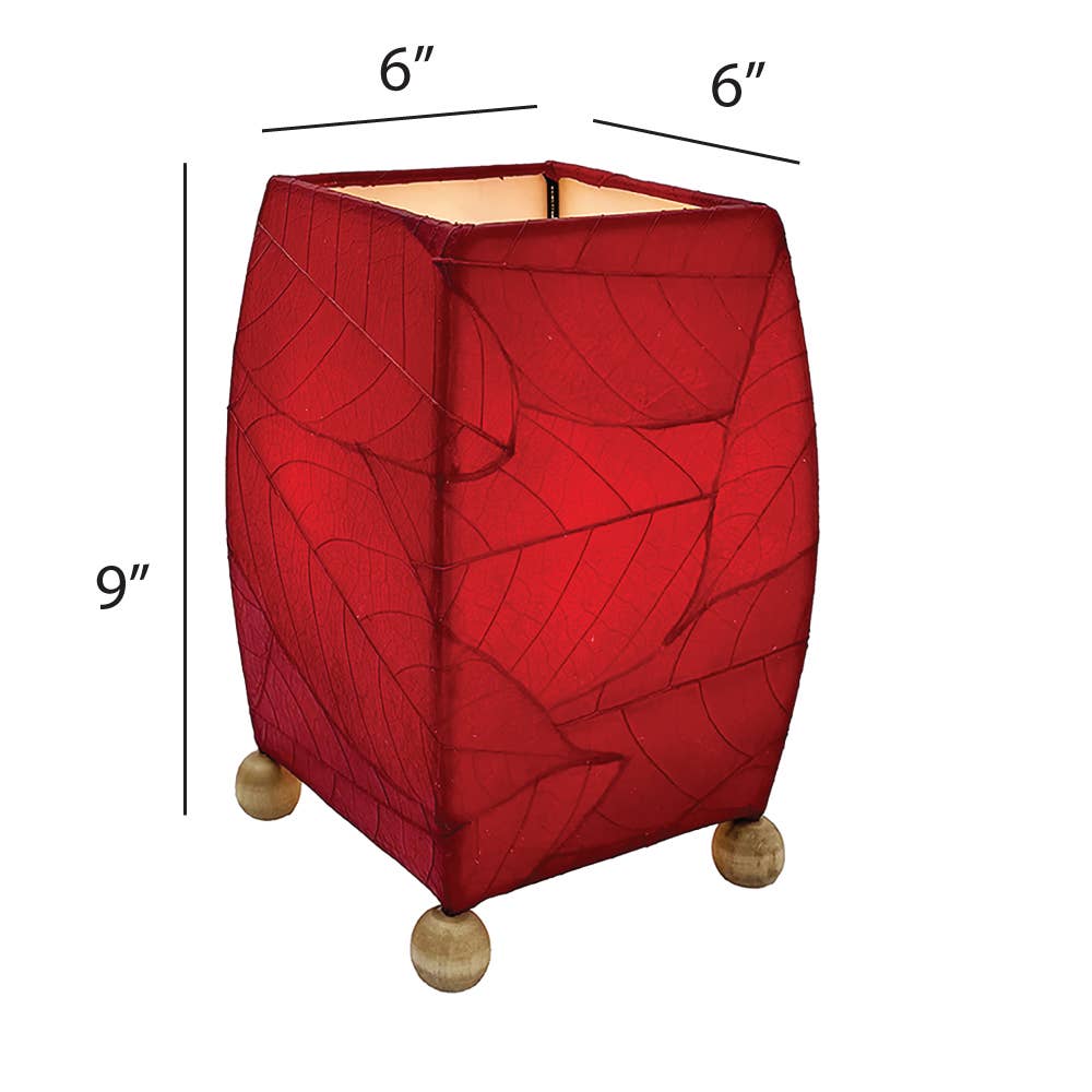 Mini Square Cocoa Leaf Lamp Red