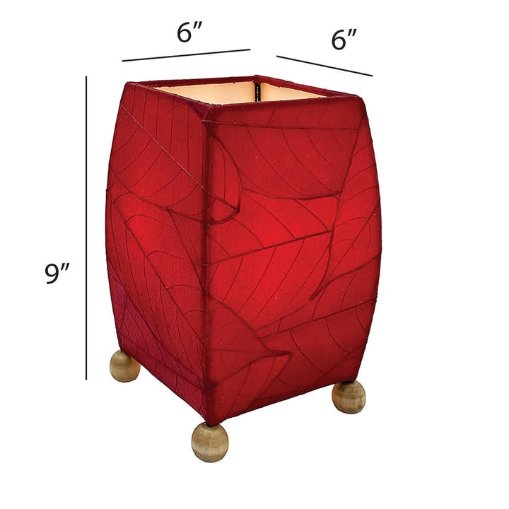 Mini Square Cocoa Leaf Lamp Red