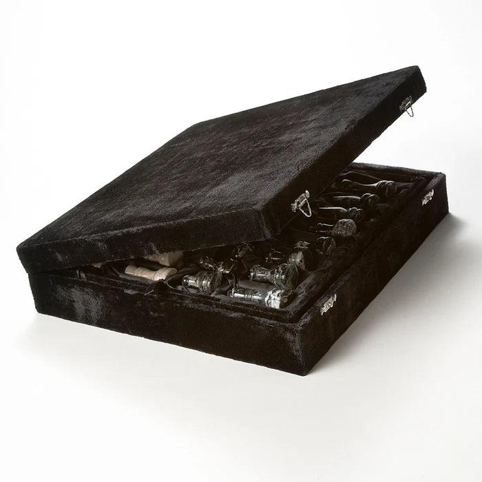 Mountainside Chess Set - Zebra and Coral Stones