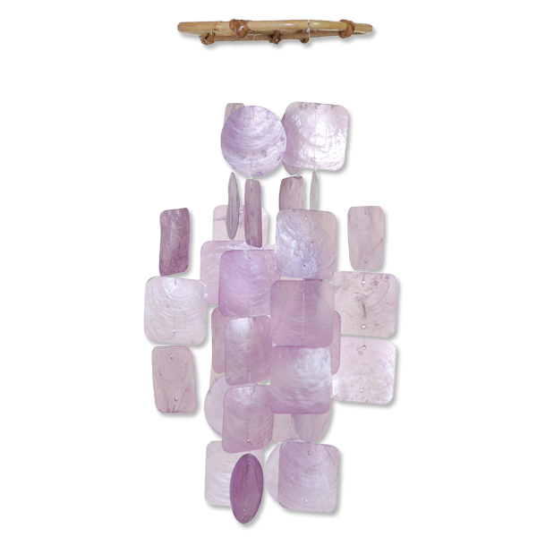 Capiz Chime Small Square | Lilac