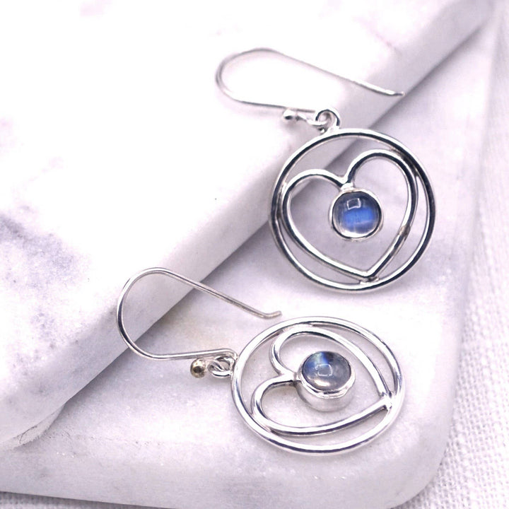 Circleheart Silver Earrings