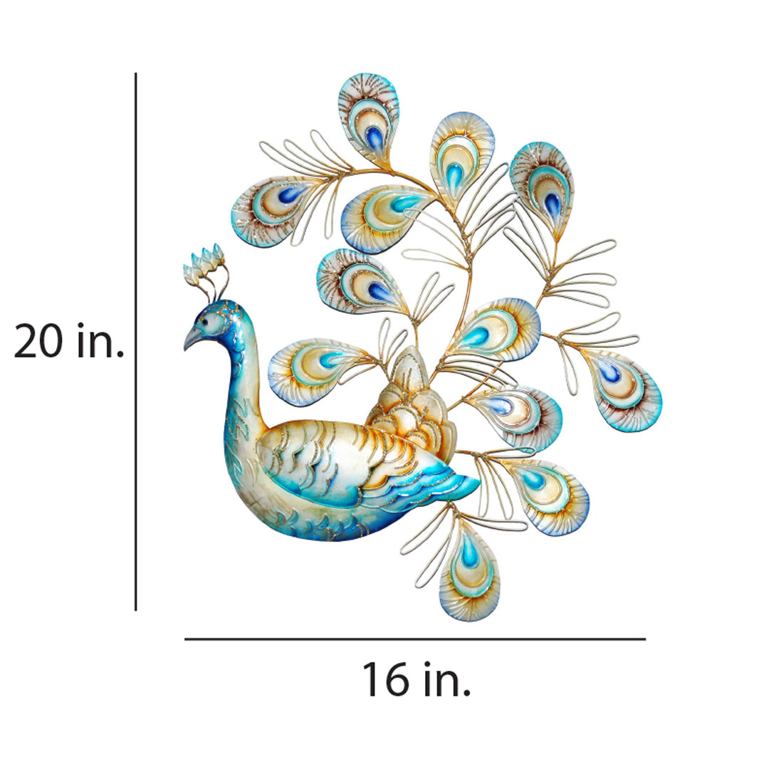 Peacock Capiz Wall Decor