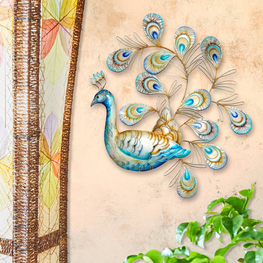 Peacock Capiz Wall Decor