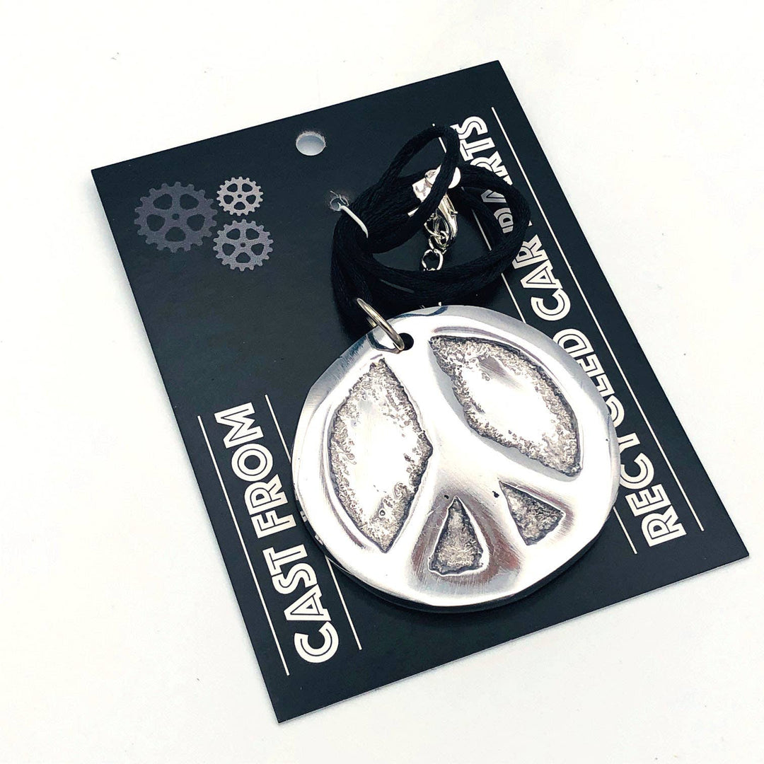 Peace Necklace Recycled Aluminum