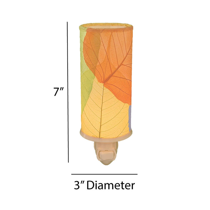 Cylinder Leaves Nightlight Multi Color