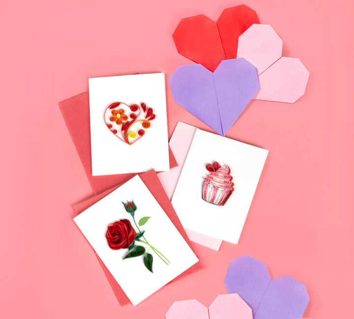 Rose Mini Quilling Card / Gift Enclosure
