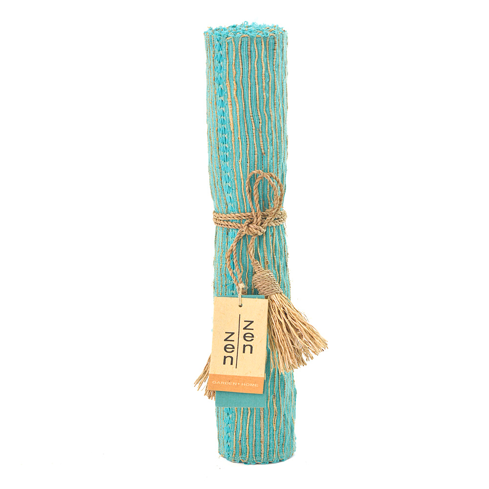 Vetiver Runner - Aqua Stripes