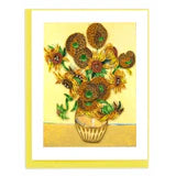 Artist Series - Quilled Sunflowers, Van Gogh Greeting Card